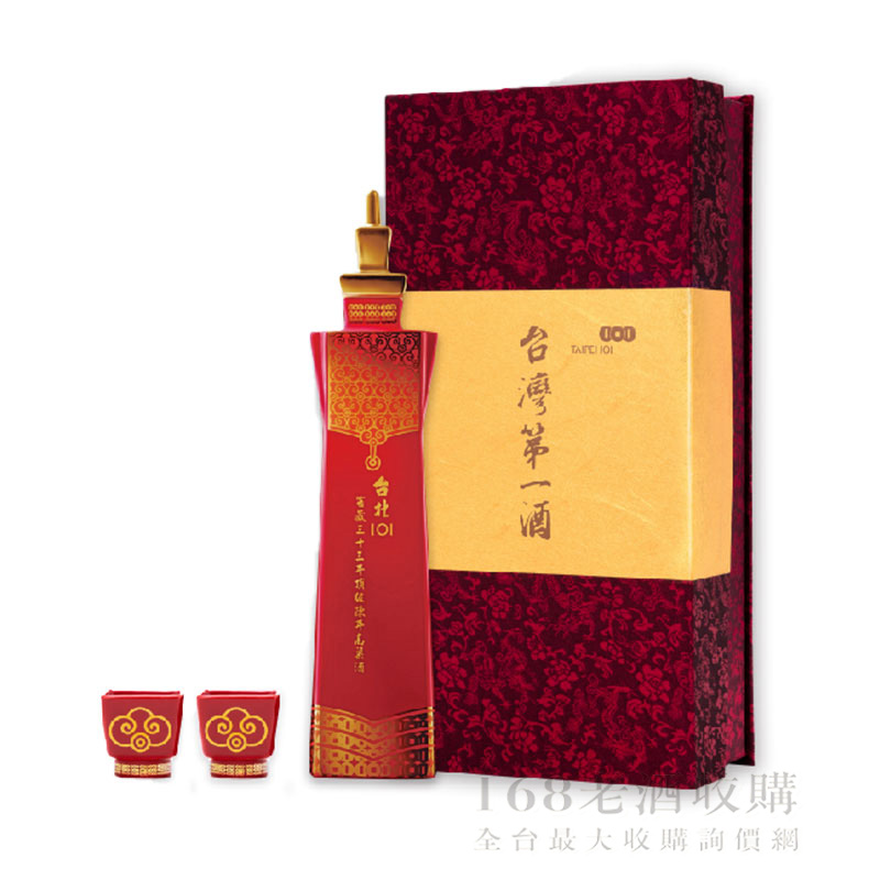 台北101窖藏33年頂級陳年高粱酒(寶石紅禮盒) 700ml